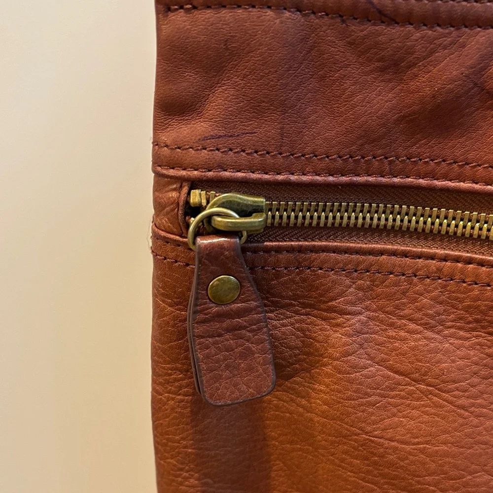 Margot Leather Crossbody in Cognac. Super Soft!